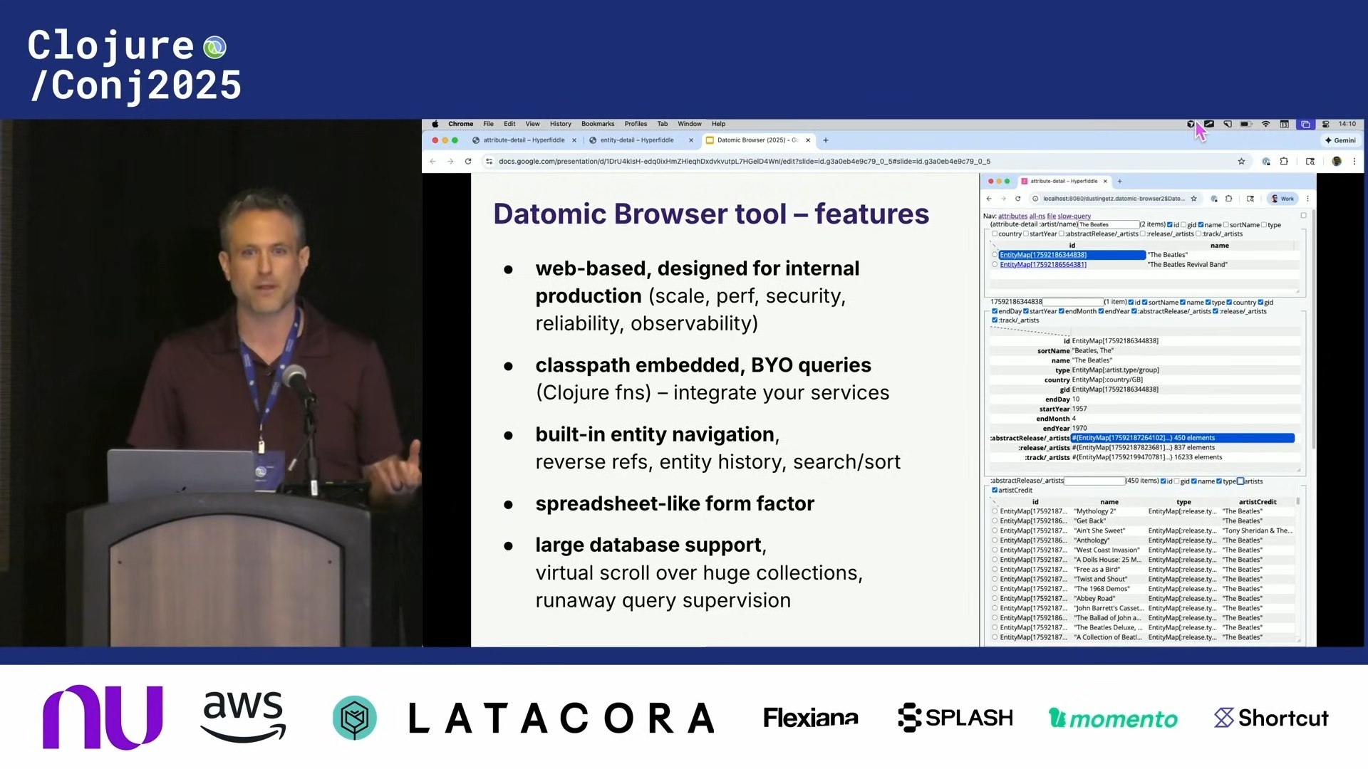 A Datomic Entity Browser for Prod – Clojure/conj 2025 lightning talk